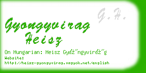 gyongyvirag heisz business card